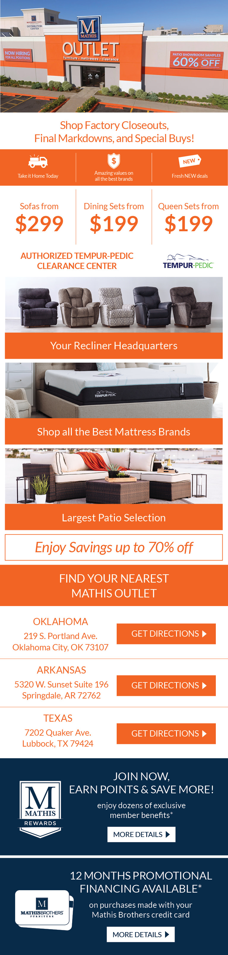 Mathis Outlet | Mathis Brothers Furniture