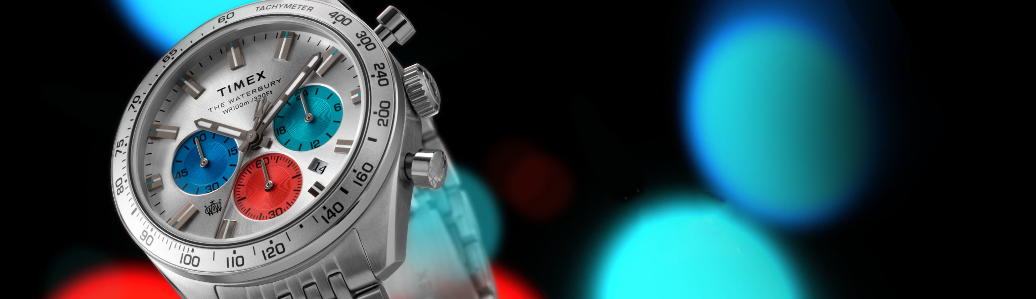 Timex Waterbury Dive - Orologio Uomo Quarzo, Cassa 41mm, Quadrante Nero E Cinturino Acciaio