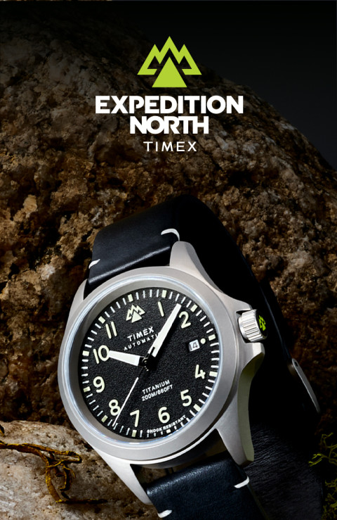 Expedition North® Titanium Automatic 41mm Eco-Friendly Leather Strap Watch  - Timex CA