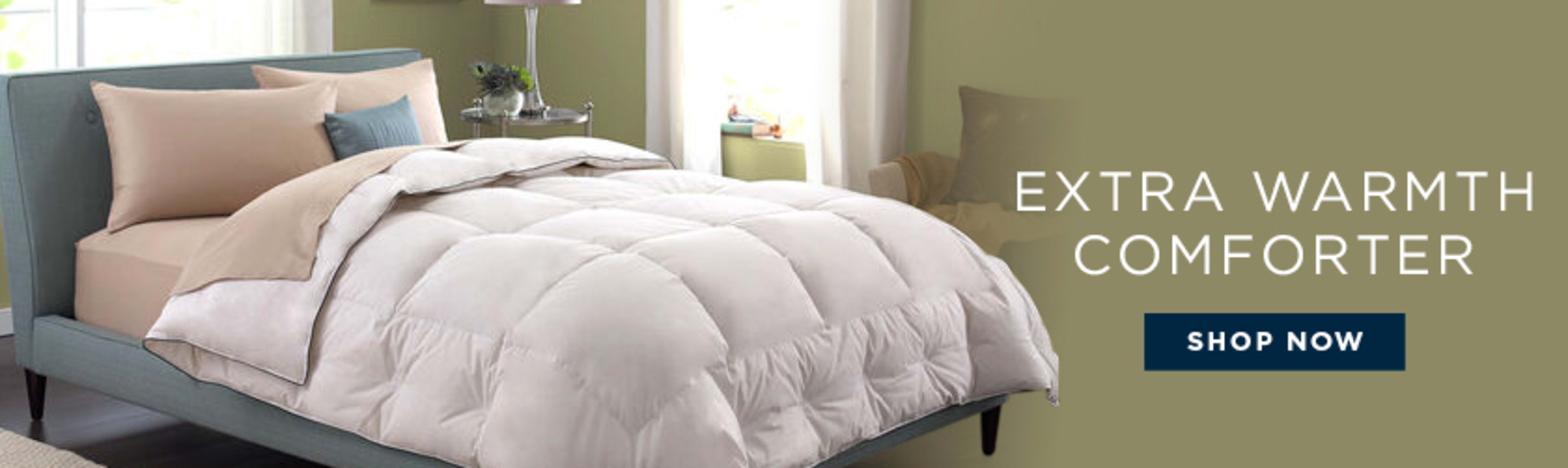 cream colored down comforter