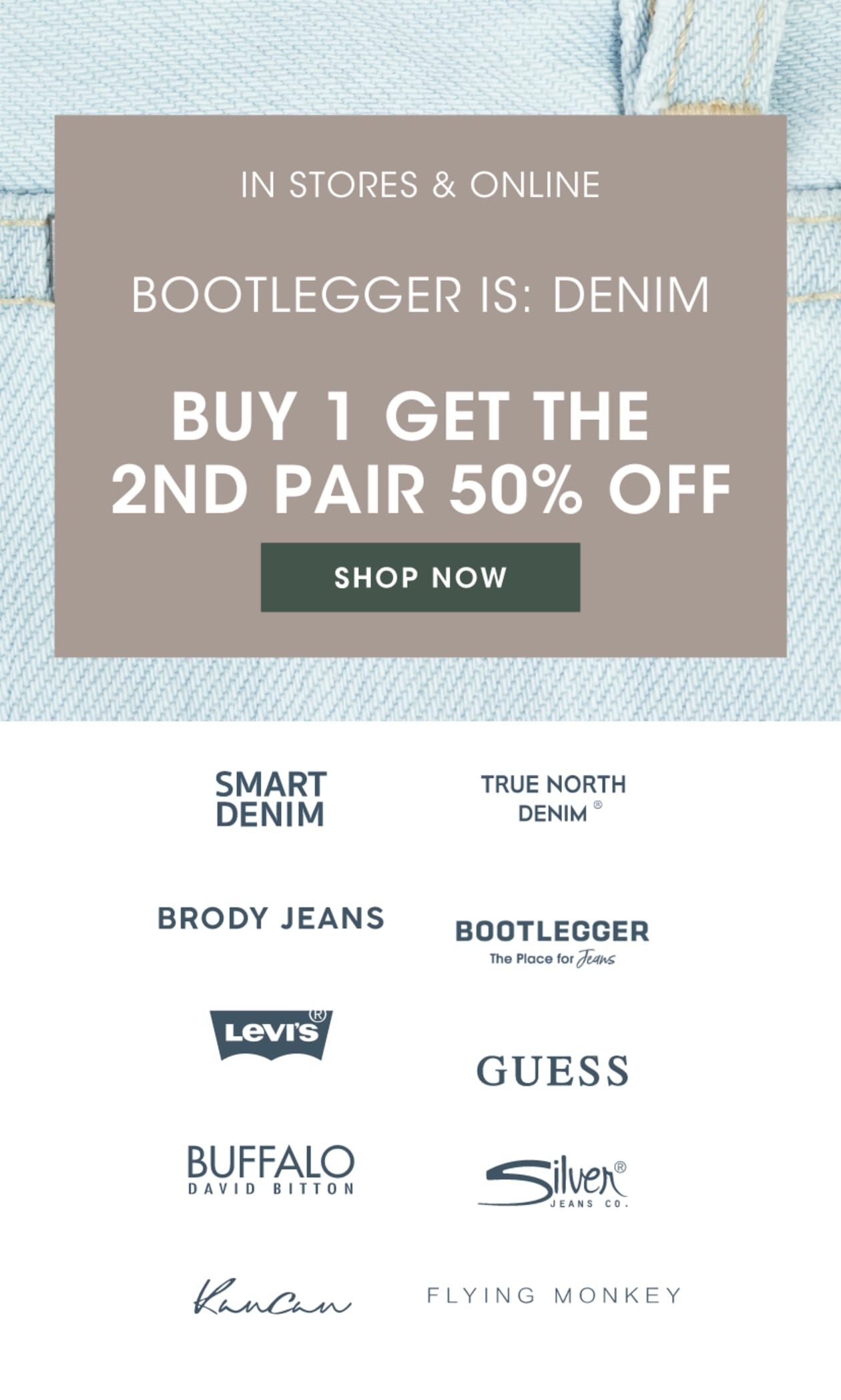 Parana rivier niet verwant Uithoudingsvermogen Shop Mens And Womens Jeans, Denim, Casual Fashion | Bootlegger
