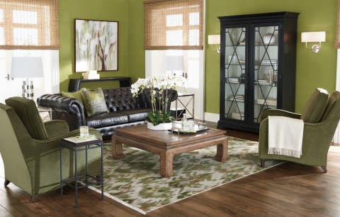 A New Height of Refinement Living Room | Green Décor Ideas
