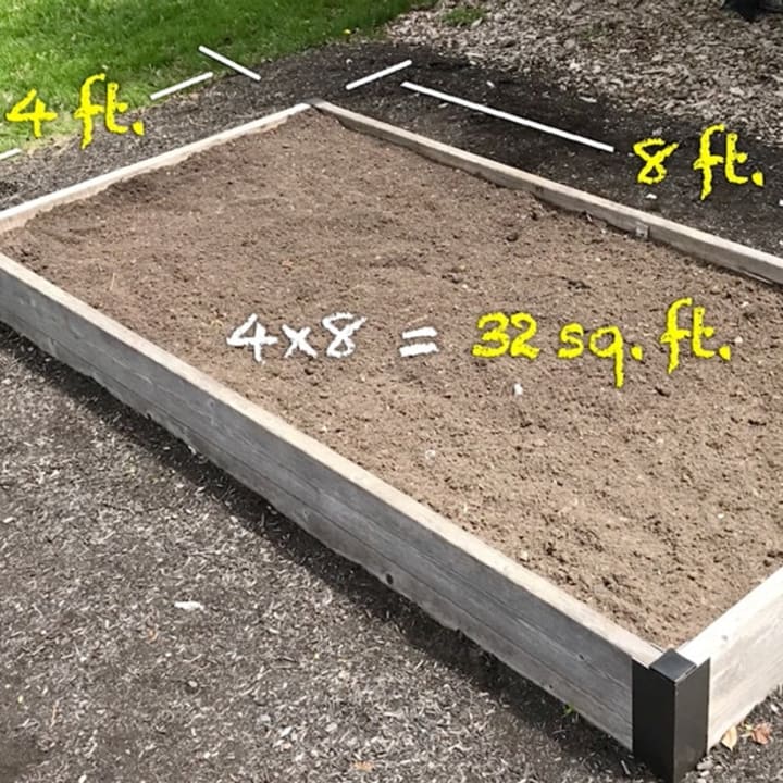 4x8 raised garden bed how much soil